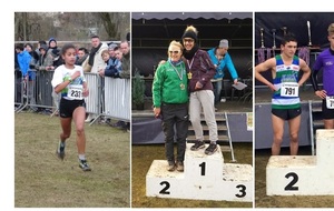 Pré-France Cross - Isabelle Championne, Camille, Abderrazak et l'équipe fille sur le podium