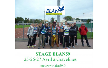 Stage ELAN59 à Gravelines du 25 au 27 Avril  (Cadets/Juniors/Espoirs/Seniors/Véterans)