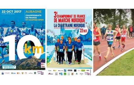 Des podiums aux France Marche Nordique et des espoirs France de 10km